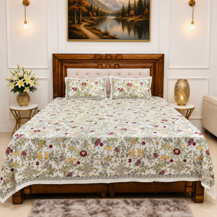 Elegant Floral Bedsheet 😍 Soft Hues, Timeless Beauty