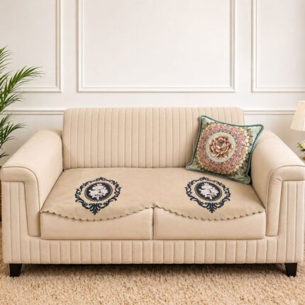 Classic Printed Sofa Seat Cover – Elegant Protection with Style