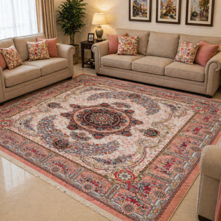 Premium Peach Persian Design Carpet 😍 Elegant Luxury Statement for Your Living Room