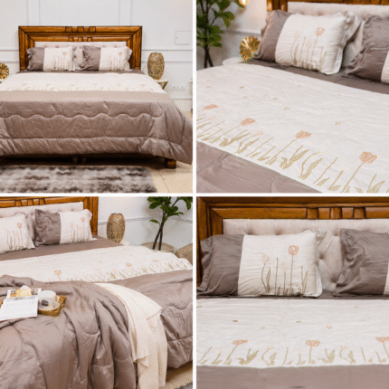 Elegant Embroidered Comforter Set – Luxury Floral Collection