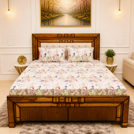 Premium Floral Fitted Bedsheet – Soft Elegant Comfort for Everyday Luxury