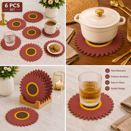 Sunflower Bloom Heat Resistant Trivet Set