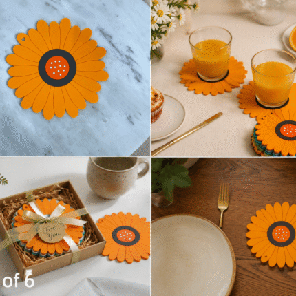 Golden Sunflower Heat Resistant Trivet Set