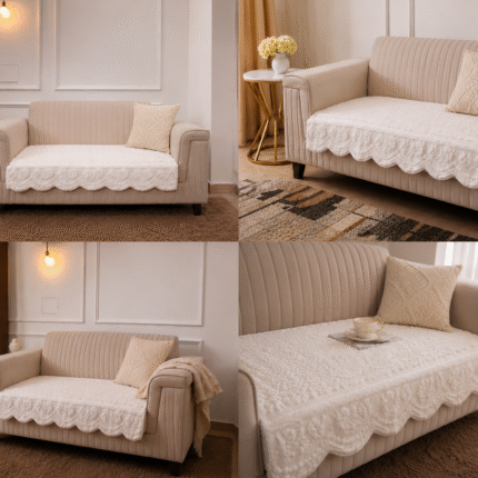Elegant White Sofa Cover Set – Timeless Comfort for Modern Homes