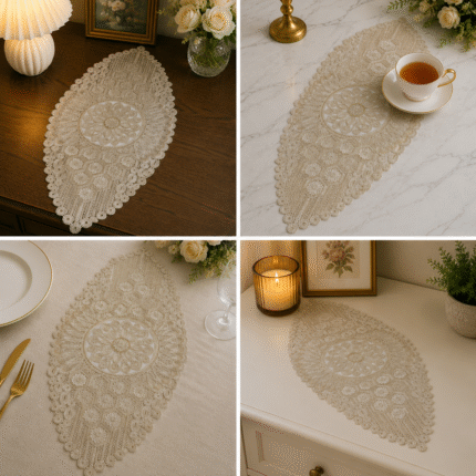 Turkish Lace Table Runner – Timeless Elegance for Every Space