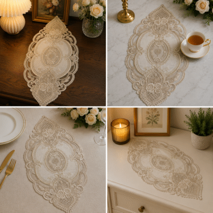 Royal Turkish Lace Table Runner – Luxury Crafted to Impress